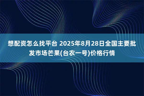 想配资怎么找平台 2025年8月28日全国主要批发市场芒果(台农一号)价格行情